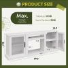 imageWLIVE Fireplace TV Stand for 65quot TV Entertainment Center with 18 Inch Electric Fireplace TV Console with Open Shelves for Living Room and Bedroom WhiteWhite