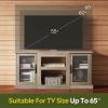 imageWLIVE Fireplace TV Stand for 65quot TV Entertainment Center with 18 Inch Electric Fireplace TV Console with Open Shelves for Living Room and Bedroom WhiteGreige