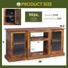 imageWLIVE Fireplace TV Stand for 65quot TV Entertainment Center with 18 Inch Electric Fireplace TV Console with Open Shelves for Living Room and Bedroom WhiteRustic Brown