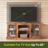 imageWLIVE Fireplace TV Stand for 65quot TV Entertainment Center with 18 Inch Electric Fireplace TV Console with Open Shelves for Living Room and Bedroom WhiteRustic Brown