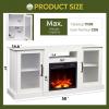 imageWLIVE Fireplace TV Stand for 65quot TV Entertainment Center with 18 Inch Electric Fireplace TV Console with Open Shelves for Living Room and Bedroom WhiteWhite