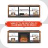 imageWLIVE LED TV Stand for 65Inch TV 58Inch Entertainment Center with Adjustable Glass Shelves Modern Media Console for Living Room ampamp Bedroom Rustic BrownRustic Brown