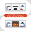 imageWLIVE LED TV Stand for 65Inch TV 58Inch Entertainment Center with Adjustable Glass Shelves Modern Media Console for Living Room ampamp Bedroom Rustic BrownWhite