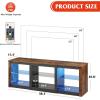 imageWLIVE LED TV Stand for 65Inch TV 58Inch Entertainment Center with Adjustable Glass Shelves Modern Media Console for Living Room ampamp Bedroom Rustic BrownRustic Brown