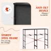 imageWLIVE Large Dresser for Bedroom Fabric Dresser with 10 Drawers Storage Tower with Fabric Bins Double Dressers Chest of Drawers for Closet Living Room Hallway Dark GreyCharcoal Black Wood Grain Print
