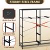 imageWLIVE Large Dresser for Bedroom Fabric Dresser with 10 Drawers Storage Tower with Fabric Bins Double Dressers Chest of Drawers for Closet Living Room Hallway Dark GreyBlack
