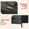 imageWLIVE Large Dresser for Bedroom Fabric Dresser with 10 Drawers Storage Tower with Fabric Bins Double Dressers Chest of Drawers for Closet Living Room Hallway Dark GreyCharcoal Black Wood Grain Print