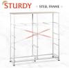 imageWLIVE Large Dresser for Bedroom Fabric Dresser with 10 Drawers Storage Tower with Fabric Bins Double Dressers Chest of Drawers for Closet Living Room Hallway Dark GreyLight Grey