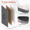 imageWLIVE Large Dresser for Bedroom Fabric Dresser with 10 Drawers Storage Tower with Fabric Bins Double Dressers Chest of Drawers for Closet Living Room Hallway Dark GreyDark Grey