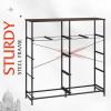 imageWLIVE Large Dresser for Bedroom Fabric Dresser with 10 Drawers Storage Tower with Fabric Bins Double Dressers Chest of Drawers for Closet Living Room Hallway Dark GreyDark Grey