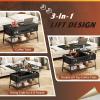 imageWLIVE Lift Top Coffee Table 3 in 1 with Hidden Compartment MultiFunction Coffee Table Converts to Dining Table for Living RoomCharcoal BlackCharcoal Black