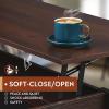 imageWLIVE Lift Top Coffee Table 3 in 1 with Hidden Compartment MultiFunction Coffee Table Converts to Dining Table for Living RoomCharcoal BlackEspresso