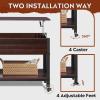 imageWLIVE Lift Top Coffee Table 3 in 1 with Hidden Compartment MultiFunction Coffee Table Converts to Dining Table for Living RoomCharcoal BlackEspresso
