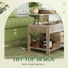 imageWLIVE Lift Top Coffee Table 39quot Coffee Table with Storage Drawers Hidden Compartment Wooden Lift Tabletop Center Table for Living Room Home Rustic OakGrey