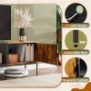 imageWLIVE Modern TV Stand for 65 Inch TV Mid Century Entainment Center with Storage TV Console with Open Shelf and 2 Cabinets for Bedroom and Living Room TV Cabinet with Metal Legs BlackRustic Brown