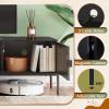 imageWLIVE Modern TV Stand for 65 Inch TV Mid Century Entainment Center with Storage TV Console with Open Shelf and 2 Cabinets for Bedroom and Living Room TV Cabinet with Metal Legs BlackBlack