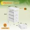 imageWLIVE Narrow Side Table with Charging Station End Table with LED Light 2 Fabric Drawers and Open Shelf Black Bedside Tables Living Room Small Space Bedroom Night Stand with Charger StationWhite With 3 Fabric Drawers