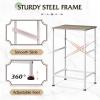 imageWLIVE Night Stand Small 2 Drawer Dresser Nightstand with Fabric Bins for Bedroom Closet Dorm Rustic Brown Wood Grain Print 118quot D x 157quot W x 209quot HGreige Oaktall