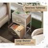 imageWLIVE Night Stand Small 2 Drawer Dresser Nightstand with Fabric Bins for Bedroom Closet Dorm Rustic Brown Wood Grain Print 118quot D x 157quot W x 209quot HGreige Oaktall