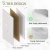 imageWLIVE Night Stand Small 2 Drawer Dresser Nightstand with Fabric Bins for Bedroom Closet Dorm Rustic Brown Wood Grain Print 118quot D x 157quot W x 209quot HWhitetall