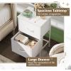 imageWLIVE Night Stand Small 2 Drawer Dresser Nightstand with Fabric Bins for Bedroom Closet Dorm Rustic Brown Wood Grain Print 118quot D x 157quot W x 209quot HWhitetall