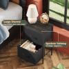 imageWLIVE Night Stand Small 2 Drawer Dresser Nightstand with Fabric Bins for Bedroom Closet Dorm Rustic Brown Wood Grain Print 118quot D x 157quot W x 209quot HCharcoal Blacktall