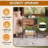 imageWLIVE Nightstand Bedside Side Table for Bedroom Dorm with Steel Frame Night Stand End Table with Fabric Storage Drawer Easy Assembly Rustic Brown Wood Grain Print 1173D 1567W 2503quot HRustic Brown Wood Grain Print