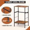 imageWLIVE Nightstand Bedside Side Table for Bedroom Dorm with Steel Frame Night Stand End Table with Fabric Storage Drawer Easy Assembly Rustic Brown Wood Grain Print 1173D 1567W 2503quot HRustic Brown Wood Grain Print