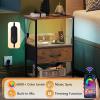 imageWLIVE Nightstand Bedside Side Table for Bedroom Dorm with Steel Frame Night Stand End Table with Fabric Storage Drawer Easy Assembly Rustic Brown Wood Grain Print 1173D 1567W 2503quot HRustic Brown Wood Grain Print