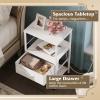 imageWLIVE Nightstand Bedside Side Table for Bedroom Dorm with Steel Frame Night Stand End Table with Fabric Storage Drawer Easy Assembly Rustic Brown Wood Grain Print 1173D 1567W 2503quot HWhite