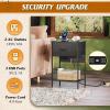 imageWLIVE Nightstand Bedside Side Table for Bedroom Dorm with Steel Frame Night Stand End Table with Fabric Storage Drawer Easy Assembly Rustic Brown Wood Grain Print 1173D 1567W 2503quot HBlack