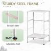 imageWLIVE Nightstand Bedside Side Table for Bedroom Dorm with Steel Frame Night Stand End Table with Fabric Storage Drawer Easy Assembly Rustic Brown Wood Grain Print 1173D 1567W 2503quot HWhite