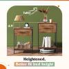 imageWLIVE Nightstand Bedside Side Table for Bedroom Dorm with Steel Frame Night Stand End Table with Fabric Storage Drawer Easy Assembly Rustic Brown Wood Grain Print 1173D 1567W 2503quot HRustic Brown Wood Grain Print