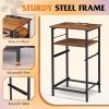 imageWLIVE Nightstand with Charging Station Side Table with 2 Fabric Drawers End Tables for Bedroom Small Dresser USB Ports and Outlets Charcoal BlackBlack and Rustic Brown
