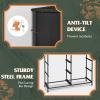 imageWLIVE Storage Organizer Unit with 11 Fabric Bins Storage Drawers Organizer with Steel Frame Tall Storage Tower Organizaton for Living Room Hallway Office Rustic BrownCharcoal Black Wood Grain Print