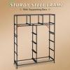 imageWLIVE Storage Organizer Unit with 11 Fabric Bins Storage Drawers Organizer with Steel Frame Tall Storage Tower Organizaton for Living Room Hallway Office Light GreyAdark Grey