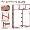 imageWLIVE Storage Organizer Unit with 11 Fabric Bins Storage Drawers Organizer with Steel Frame Tall Storage Tower Organizaton for Living Room Hallway Office Light GreyPink