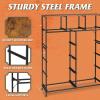 imageWLIVE Storage Organizer Unit with 11 Fabric Bins Storage Drawers Organizer with Steel Frame Tall Storage Tower Organizaton for Living Room Hallway Office Light GreyFloral Painted