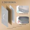 imageWLIVE Storage Organizer Unit with 11 Fabric Bins Storage Drawers Organizer with Steel Frame Tall Storage Tower Organizaton for Living Room Hallway Office Light GreyLight Grey