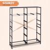 imageWLIVE Storage Organizer Unit with 12 Fabric Bins Storage Drawers Organizer with Steel Frame Tall Storage Tower Organizaton for Living Room Hallway Office Charcoal Black Wood Grain PrintCharcoal Black Wood Grain Print