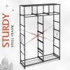 imageWLIVE Storage Organizer Unit with 13 Fabric Bins Storage Drawers Organizer with Steel Frame Tall Storage Tower Organizaton for Living Room Hallway Office Charcoal BlackAdark Grey