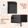 imageWLIVE Storage Organizer Unit with 13 Fabric Bins Storage Drawers Organizer with Steel Frame Tall Storage Tower Organizaton for Living Room Hallway Office Charcoal BlackCharcoal Black Wood Grain Print