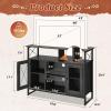 imageWLIVE TV Stand 55 inch TV Tall Entertainment Center with Storage Farmhouse Industrial TV Console for Bedroom Living Room Rustic BrownBlack