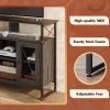 imageWLIVE TV Stand 55 inch TV Tall Entertainment Center with Storage Farmhouse Industrial TV Console for Bedroom Living Room Rustic BrownBlack