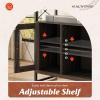imageWLIVE TV Stand 55 inch TV Tall Entertainment Center with Storage Farmhouse Industrial TV Console for Bedroom Living Room Rustic BrownBlack