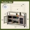 imageWLIVE TV Stand 55 inch TV Tall Entertainment Center with Storage Farmhouse Industrial TV Console for Bedroom Living Room Rustic BrownGreige
