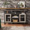 imageWLIVE TV Stand 55 inch TV Tall Entertainment Center with Storage Farmhouse Industrial TV Console for Bedroom Living Room Rustic BrownGreige