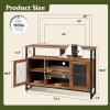 imageWLIVE TV Stand 55 inch TV Tall Entertainment Center with Storage Farmhouse Industrial TV Console for Bedroom Living Room Rustic BrownRustic Brown