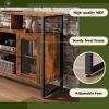 imageWLIVE TV Stand 55 inch TV Tall Entertainment Center with Storage Farmhouse Industrial TV Console for Bedroom Living Room Rustic BrownRustic Brown