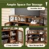 imageWLIVE TV Stand 55 inch TV Tall Entertainment Center with Storage Farmhouse Industrial TV Console for Bedroom Living Room Rustic BrownRustic Brown